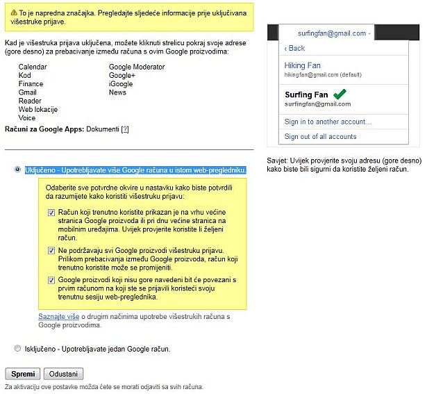 Google Računi Višestruka Prijava Aktivacija