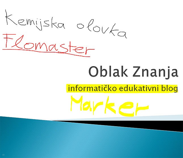 Powerpoint olovka flomaster marker gumica