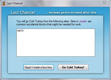 Go Cold Turkey