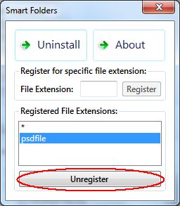 Smart folders unregister