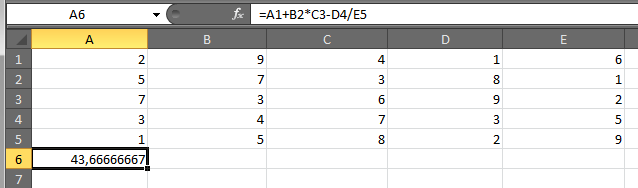 Rezultat formule Rezultat formule