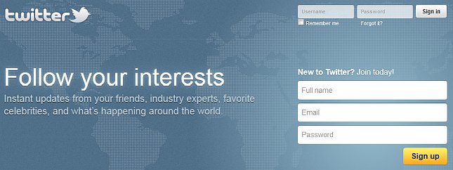 Twitter prijava