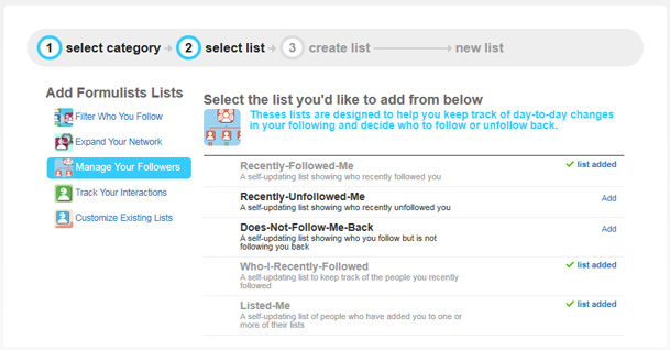 Dodavanje Twitter liste 