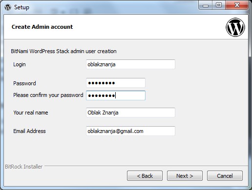 Bitnami Setup Admin Bitnami Setup Admin
