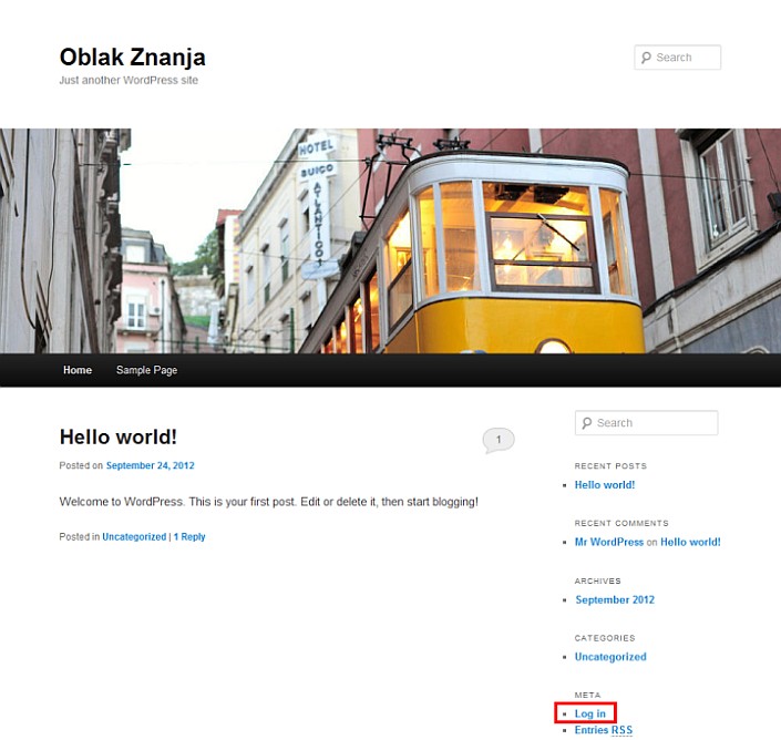 Bitnami WordPress stack Oblak Znanja Log in Bitnami WordPress stack Oblak Znanja Log in