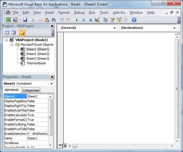 Visual Basic for App Code view Visual Basic for App Code view