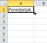 Dani u tjednu 1 Dani u tjednu 1
