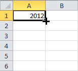 Fill handle Fill handle