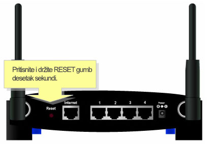 WIFI reset postavka