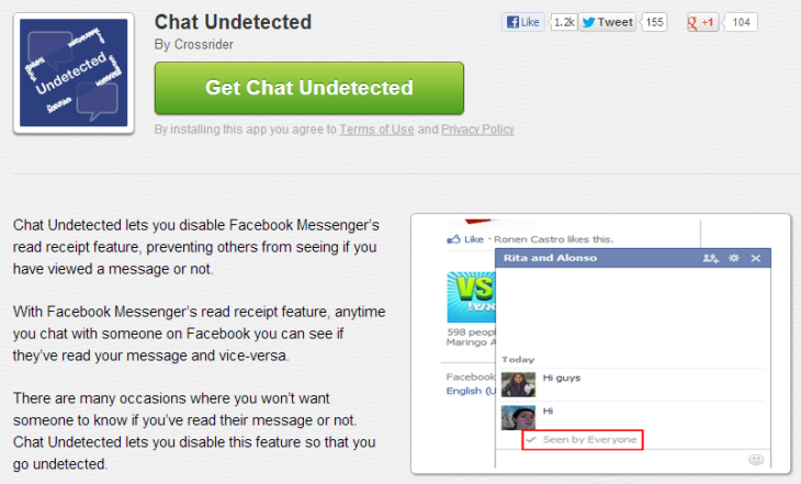 Ekstenzija Chat Undetected
