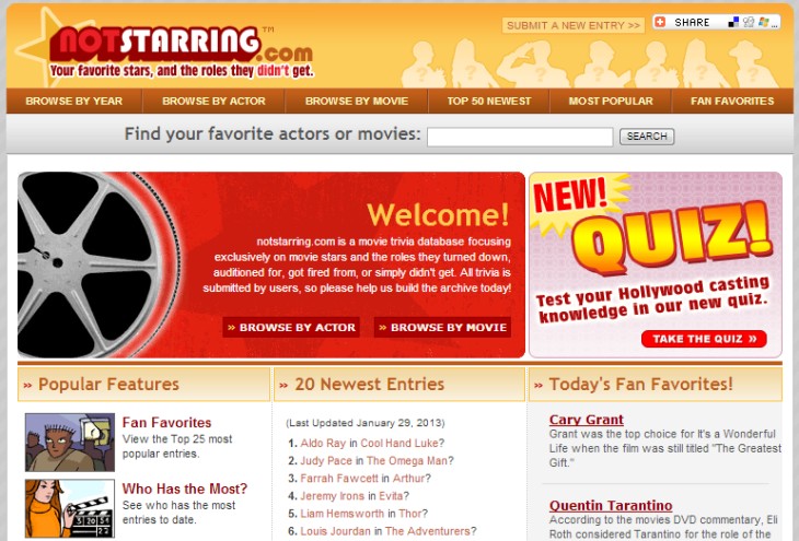 NotStarring.com