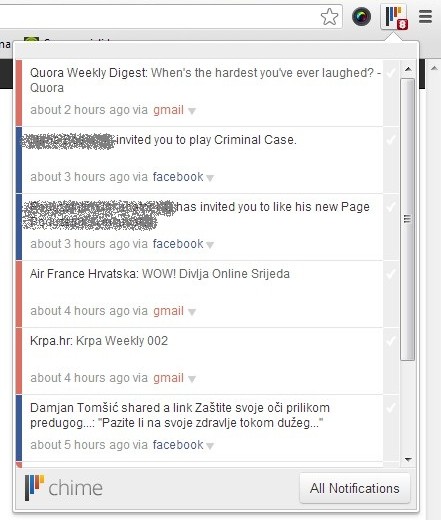 Obavijesti u pop-up okviru