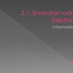 2.1. Stvaranje radne bilježnice