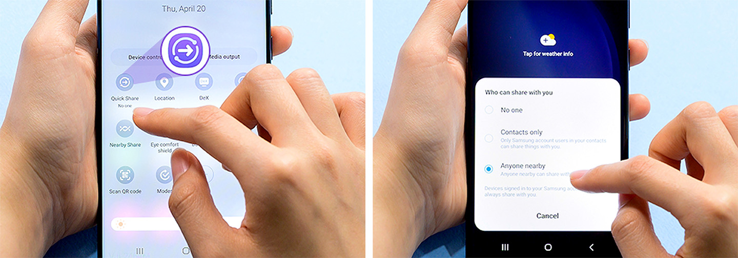 Kako brzo dijeliti sadržaj s mobilnim uređajima u blizini – Quick share