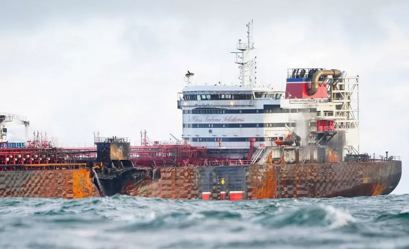 Sudar tankera prijeti jednoj od najvažnijih obalnih linija u Velikoj Britaniji