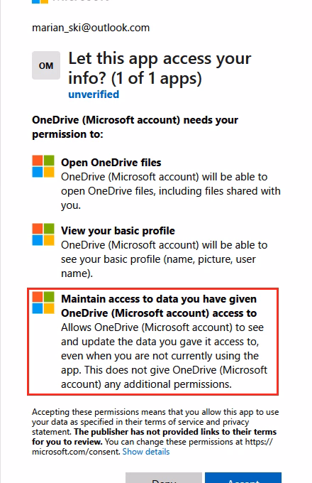 Izvješće o pohrani za osobni OneDrive